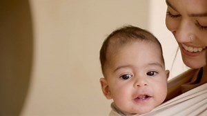 Moby Baby Wrap Carrier Evolution for Newborns to Toddlers (8-33lbs), Infant Sling Carrier, Lightweight & Hands Free Design, Adjustable for All Body Types, Baby Registry Gift (Sea Glass)