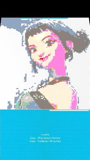 LEGO Mosaic Idea Tile by Tile Timelapse - Zoey KPop Demon Hunters