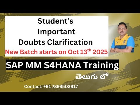 SAP S4 HANA MM Module Training || SAP S4 HANA Training Cum Project Based Program | #sapmm #saps4hana