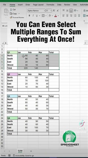 Sum Function in Excel