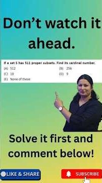 👉 Proper Subsets Puzzle 🔢 Can You Find the Cardinal Number?