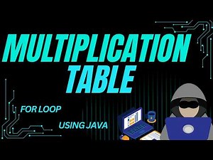 multiplication table using for loop in java programming