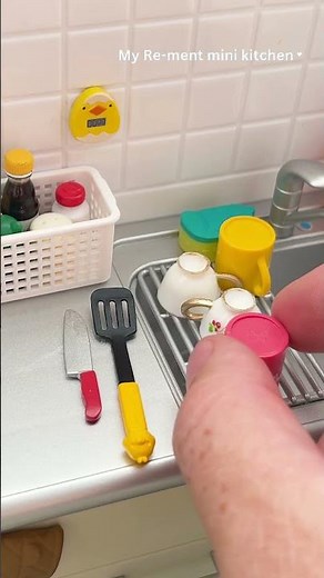 Cozy morning 🔥🔥 Mini kitchen set ASMR