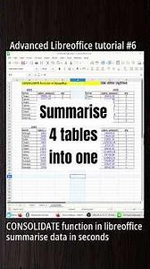 [Hindi] CONSOLIDATE function in libreoffice - Advanced Libreoffice tutorial #6