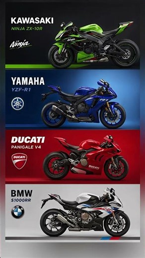 🔥 Ultimate Superbike Showdown | Kawasaki ZX-10R vs Yamaha R1 vs Ducati Panigale V4 vs BMW S1000RR 🏍️
