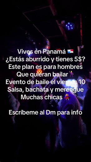 ¿Eres de Panamá 🇵🇦 y no tienes plan este viernes? Si estás aburrido, con ganas de salir, conocer gente nueva y pasarla bien, este evento es para ti 🔥 Este viernes 10 llega una noche llena de ritmo, energía y buena vibra con lo mejor de la salsa, bachata y merengue 💃🕺 Un ambiente perfecto para desconectarte de la rutina, bailar, socializar y disfrutar sin gastar mucho dinero 💰 Y ojo 👀 Muchas chicas ya están listas para este evento 💃 Pero siempre hacen falta hombres con actitud, con ganas 