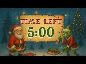5 Minute Christmas Timer 🎄| Santa & Grinch Inspired Countdown