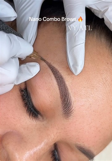 Nano Combo Brows by VY ATL 🔥🔥 Thank you so much for trusting me with your brows ❤️❤️ 💁‍♀️Artist: VY ATL - [ ] ⏱️Process take 3 hours - [ ] ✨2 weeks healing - [ ] 💊Pain: 1-2(scale1-10) - [ ] ✨Last up 1-3 years - [ ] ✅Brows healed will be lighter 20-30%, depending on type of skins - [ ] ✨Brows will need 2 sessions to archive a good color retention - [ ] ______________________________ - [ ] ✅To book your appointment please DM us for more Info - [ ] 📍Located: Atlanta GA #nanobrows #microblading