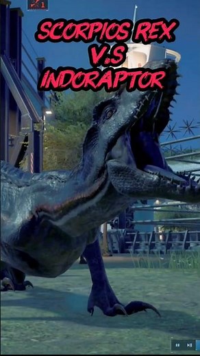 Indoraptor vs Scorpios Rex 😱 The Ultimate Hybrid Battle#jurassicworld #jurassicworldevolution2