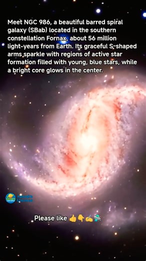 NGC 986: A Stunning Barred Spiral Galaxy 🌌