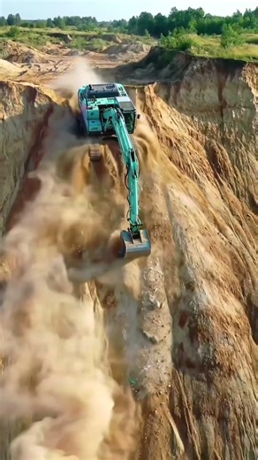 Excavator Disaster! 🚧 Watch it Tumble & Get Buried in Glitter Sand! ✨