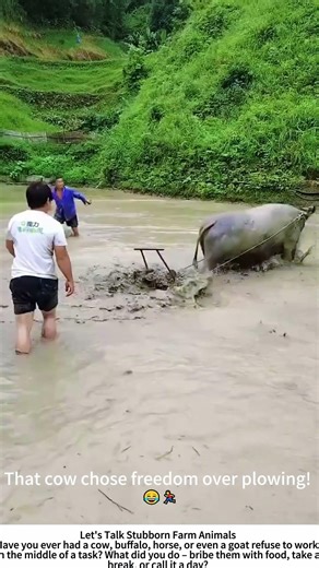 When the Plowing Cow Says “Nope!” – Strike in the Paddy 🌾🐃💨