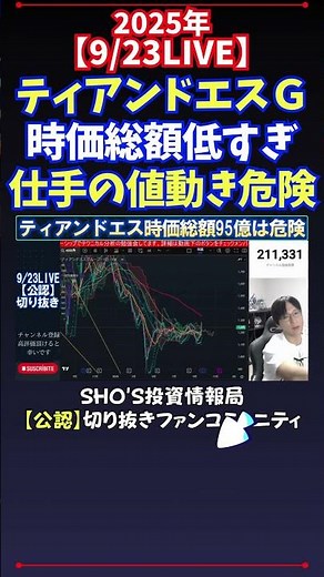 [9/23 LIVE] T&S Group's market capitalization is too low, so price manipulation is dangerous #Nik...