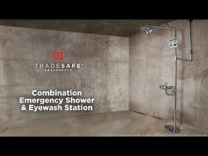 Combination Emergency Shower and Eyewash Station | TRADESAFE