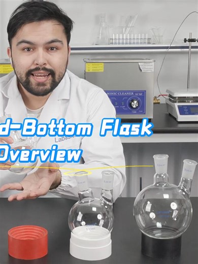 Labasics 2-Neck Round Bottom Flask! 🧪💎 Take your chemical synthesis and reflux setups to the next level with the Labasics 2-Neck Round Bottom Flask, designed for flexibility and precise control in the lab! ⚗️✨ Featuring two angled necks with 24/40 standard taper outer joints, this flask allows easy connection of condensers, addition funnels, or thermometers. Available in capacities from 50 mL up to 5000 mL, it supports both small-scale experiments and larger reactions. 🔬📐 Made from high-qual