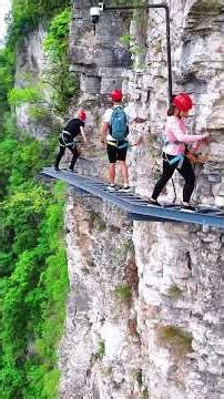 Crossing mountains and rivers to meet you #Zhangjiajie Grand Canyon Via Ferrata