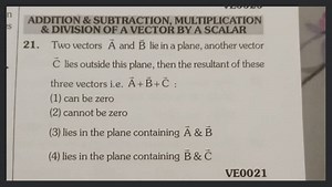 ADDITION \& SUBTRACTION, MULTIPLICATION \& DIVISION OF A VECTOR... | Filo