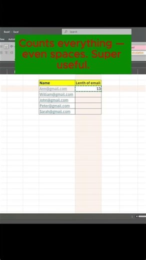 LEN Formula in Excel (Count Characters Instantly!)