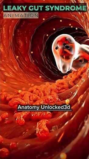 Gut leaky syndrome 3d animation #biology #science #anatomy #guthealth