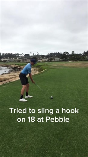 Middle of the fairway in my head, unlucky #pebblebeach #golf #golfcontent