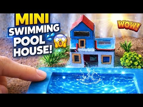I Built a Tiny Swimming Pool House 😱💦 Mini Summer Paradise DIY