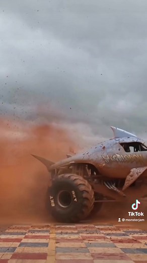 Muddy Megalodon: A Shark's Adventure in Monster Jam