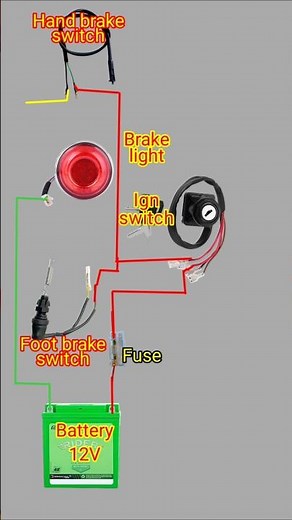 Motorcycle brake light circuit diagram | how to work brake light system |