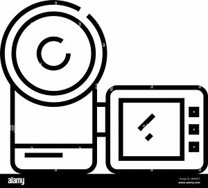 Video camera line icon, concept sign, outline vector illustration, linear symbol Stock Vector Image & Art - Alamy