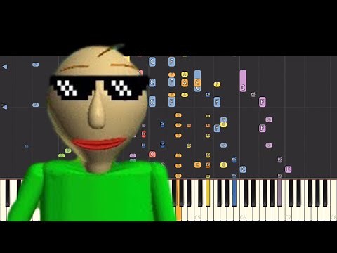 IMPOSSIBLE REMIX - Basics In Behaviour - Baldi's Basics - The Living Tombstone Piano Cover