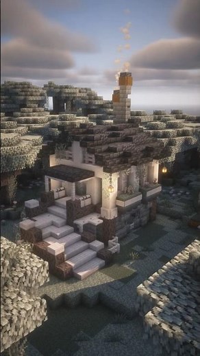 How to Build a Survival Pale Garden House#minecraft #minecraftbuilding #minecraftshorts #palehouse