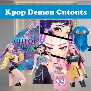 Kpop Demon Hunters Cutout, Huntrix Birthday Decor, Backdrop, Party Props - Etsy