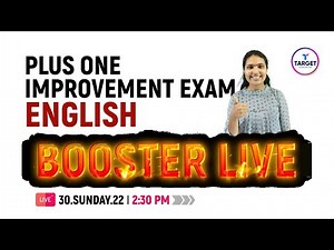 Plus One English Improvement Exam | Booster Live | Target Learning App | Anupama Miss