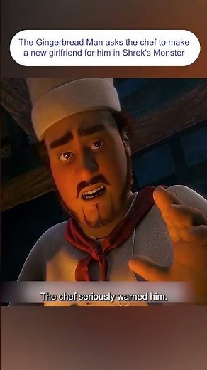 The Gingerbread Man asks the chef to make a new girlfriend for him in Shrek's #animation #shorts