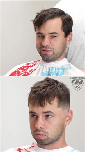 Before & after shots in my chair 💈GBS💈 #barber #fade #fringe #texture #pabarber
