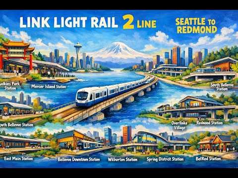 World's First! Light Rail Crosses Lake Washington on a Floating Bridge