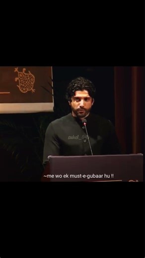 na kisi ki ankh ka noor hu🥀 #farhanakhtar #rekhta #jaunelia