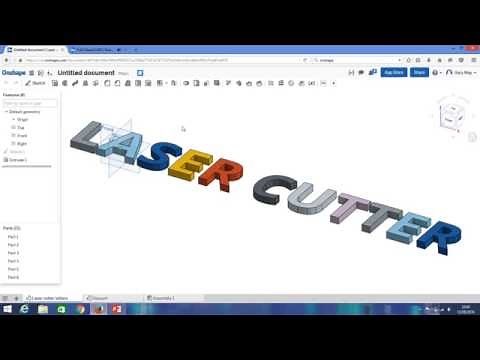 Laser cutter files with Onshape