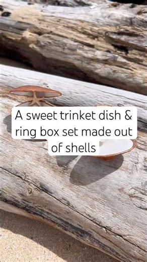 A sweet trinket dish & ring box set made out of shells 🐚🌊 #shorts