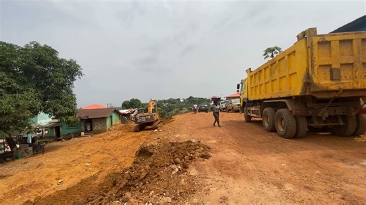 The Road connection between Peace Island 540 community behind the Ministerial Complex and Pagos Island by the Ministry of Public Works. | SPOON TV LIVE