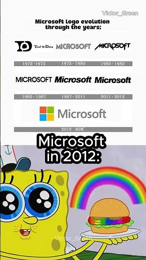 Microsoft logo EVOLUTION through the years! 😳💀
