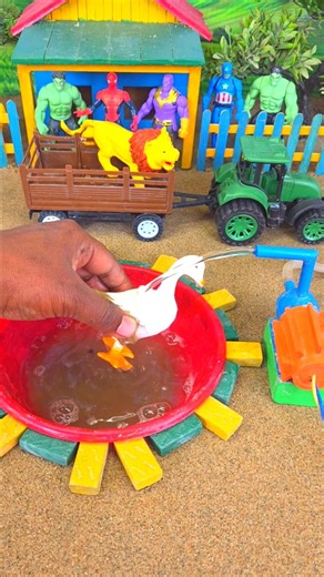 diy mini tractor video mini water pump science project machine #ytshorts #cartoon #tractor 115