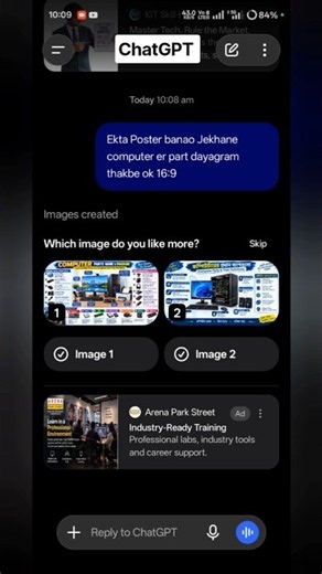 How to Create A Poster with ChatGPT #shorts #ai #chatgpt #ytshorts
