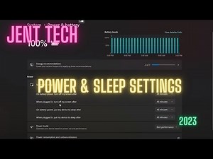 Power Settings and Sleep mode settings in Windows 11