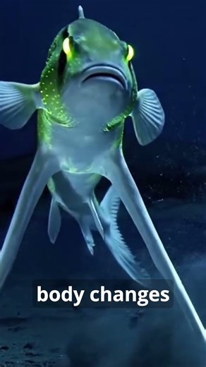 Tripod fish lives a silent waiting life #facts #tripod #fish #animalfacts #viral #nature #oceanlife