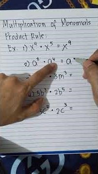 Math Tutorial: Multiplication of Monomials