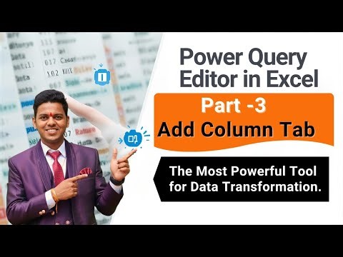 Add Column tab in excel #powerqueryeditor #excel#dataanlysis #