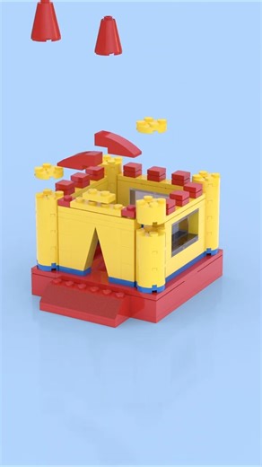 LEGO Mini Bouncy Castle 😂🎉 Pure LEGO Chaos 🤪🧱#legobuild #legoshorts #legomoc #legoanimation