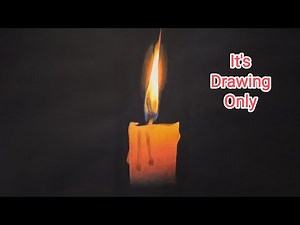 How To Draw a Candle | Candle Drawing With Flame | New hyper realistic drawing 🕯️