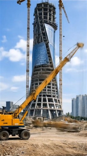 How do you build a 632-meter skyscraper? 👀 #shanghaitower