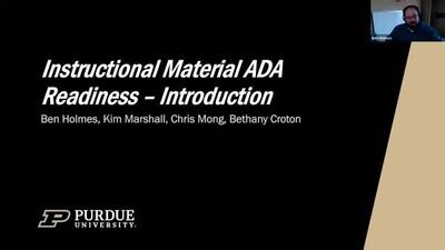 November 5, 2025: Instructional Material ADA Readiness – Introduction
